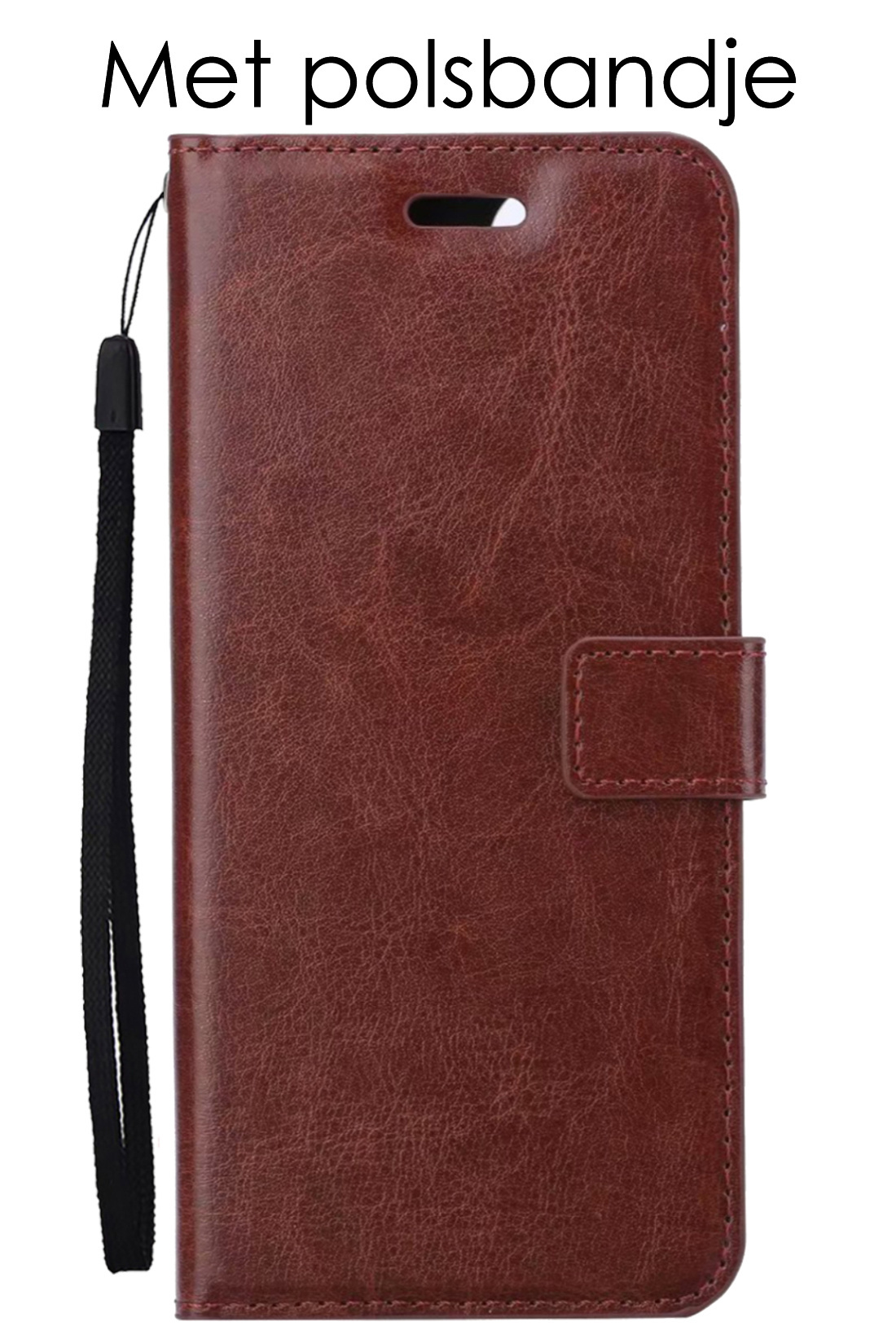 NoXx Hoes Geschikt voor Samsung S23 Ultra Hoesje Book Case Hoes Flip Cover Wallet Bookcase Met Screenprotector - Bruin