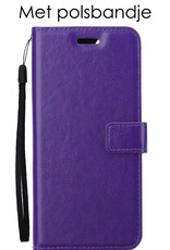 Samsung Galaxy S23 Ultra Hoesje Book Case Hoes Flip Cover Bookcase 2x Met Screenprotector - Paars