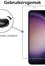 Nomfy Hoesje Geschikt voor Samsung S23 Plus Hoes Bookcase Flipcase Book Cover Met Screenprotector - Hoes Geschikt voor Samsung Galaxy S23 Plus Hoesje Book Case - Zwart