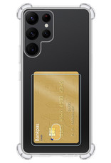 BASEY. Hoes Geschikt voor Samsung S23 Ultra Hoesje Shock Proof Case Hoes Met 2x Screenprotector - Hoesje Geschikt voor Samsung Galaxy S23 Ultra Hoes Cover Shockproof - Transparant