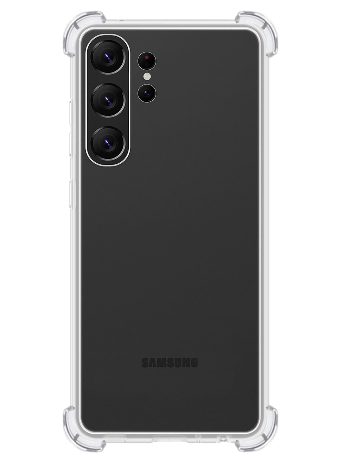 NoXx Hoes Geschikt voor Samsung S23 Ultra Hoesje Siliconen Cover Shock Proof Back Case Shockproof Hoes Met 2x Screenprotector - Transparant