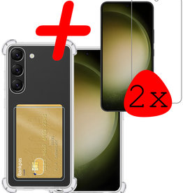 BASEY. BASEY. Samsung Galaxy S23 Plus Hoesje Shockproof Pashouder Met 2x Screenprotector