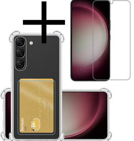 NoXx NoXx Samsung Galaxy S23 Plus Hoesje Shockproof Pashouder Met Screenprotector