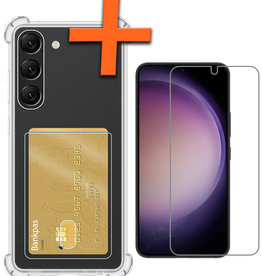 Nomfy Nomfy Samsung Galaxy S23 Plus Hoesje Shockproof Pashouder Met Screenprotector