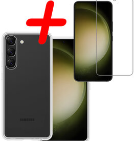 BASEY. BASEY. Samsung Galaxy S23 Plus Hoesje Siliconen Met Screenprotector - Transparant