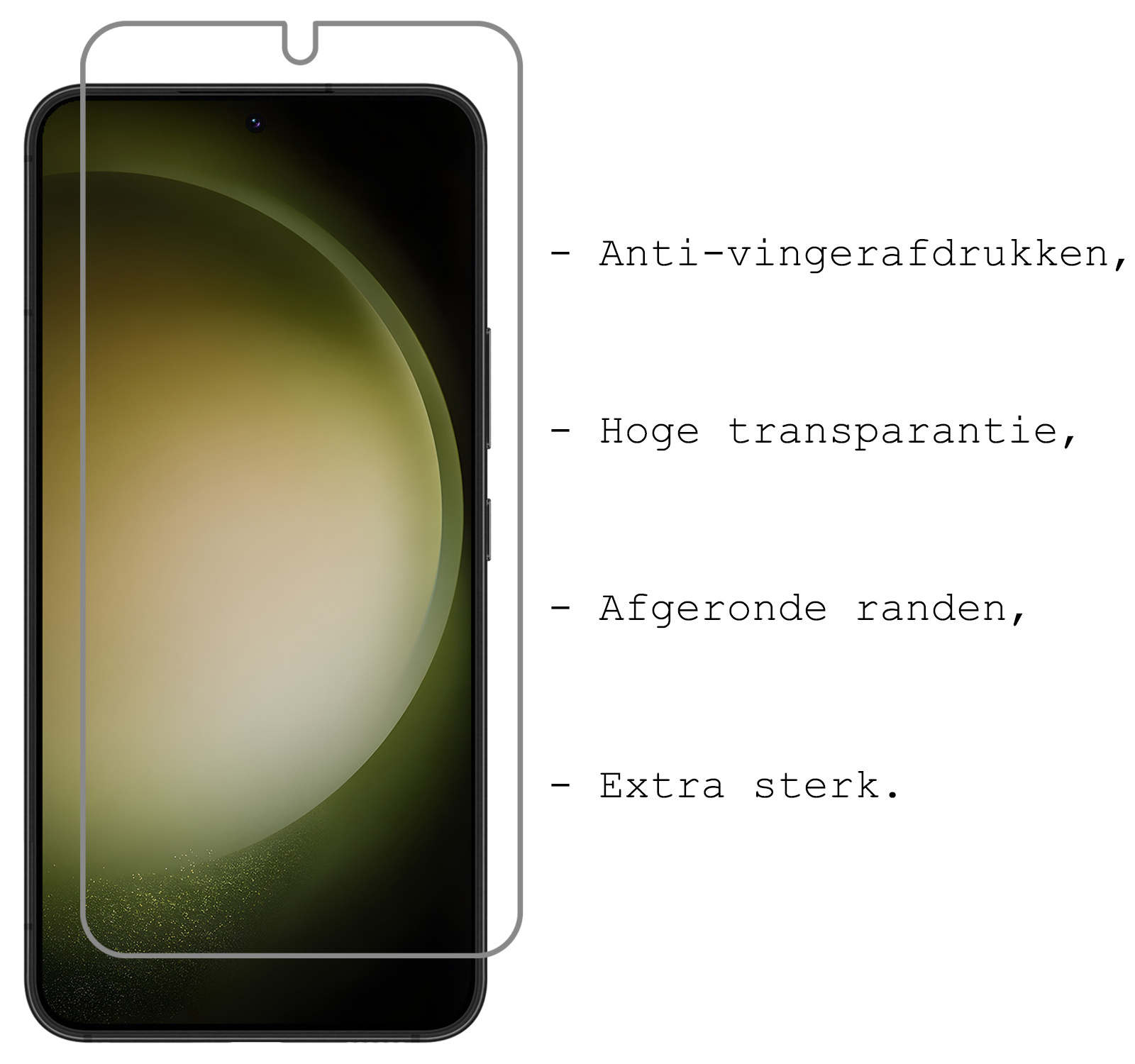 BASEY. Hoes Geschikt voor Samsung S23 Plus Hoesje Siliconen Back Cover Case Met 2x Screenprotector - Hoesje Geschikt voor Samsung Galaxy S23 Plus Hoes Cover Hoesje - Groen