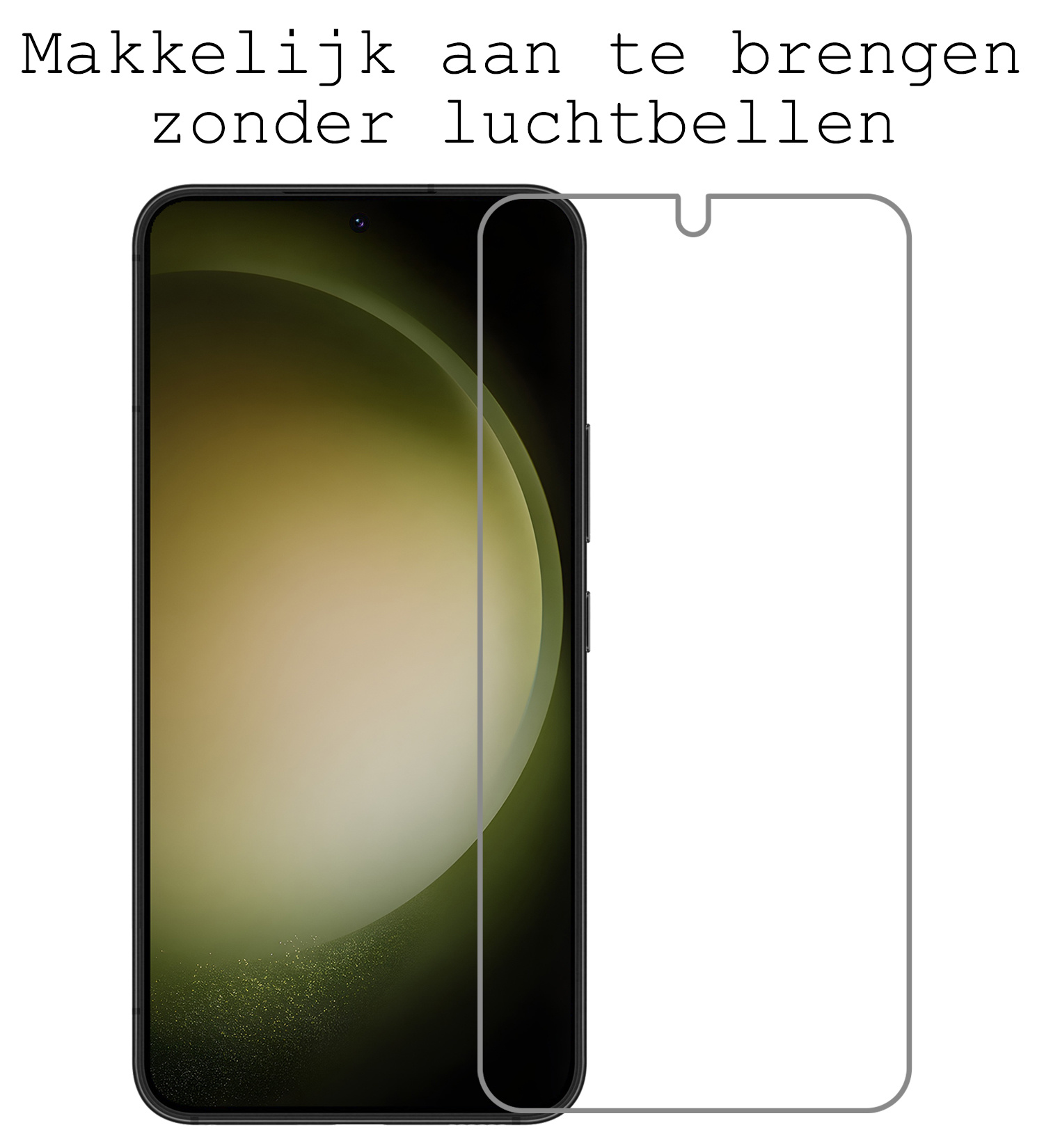 BASEY. Hoes Geschikt voor Samsung S23 Plus Hoesje Siliconen Back Cover Case Met 2x Screenprotector - Hoesje Geschikt voor Samsung Galaxy S23 Plus Hoes Cover Hoesje - Groen