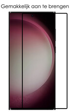 NoXx Hoes Geschikt voor Samsung S23 Ultra Hoesje Book Case Hoes Flip Cover Wallet Bookcase Met Screenprotector - Rosé goud