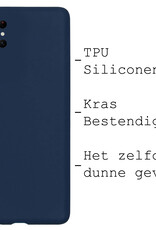 BASEY. Hoes Geschikt voor Samsung S23 Ultra Hoesje Siliconen Back Cover Case Met Screenprotector - Hoesje Geschikt voor Samsung Galaxy S23 Ultra Hoes Cover Hoesje - Donkerblauw