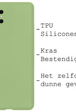 BASEY. Hoes Geschikt voor Samsung S23 Ultra Hoesje Siliconen Back Cover Case Met Screenprotector - Hoesje Geschikt voor Samsung Galaxy S23 Ultra Hoes Cover Hoesje - Groen