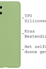 BASEY. Hoes Geschikt voor Samsung S23 Ultra Hoesje Siliconen Back Cover Case Met 2x Screenprotector - Hoesje Geschikt voor Samsung Galaxy S23 Ultra Hoes Cover Hoesje - Groen