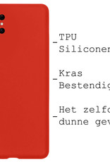 BASEY. Hoes Geschikt voor Samsung S23 Ultra Hoesje Siliconen Back Cover Case Met 2x Screenprotector - Hoesje Geschikt voor Samsung Galaxy S23 Ultra Hoes Cover Hoesje - Rood