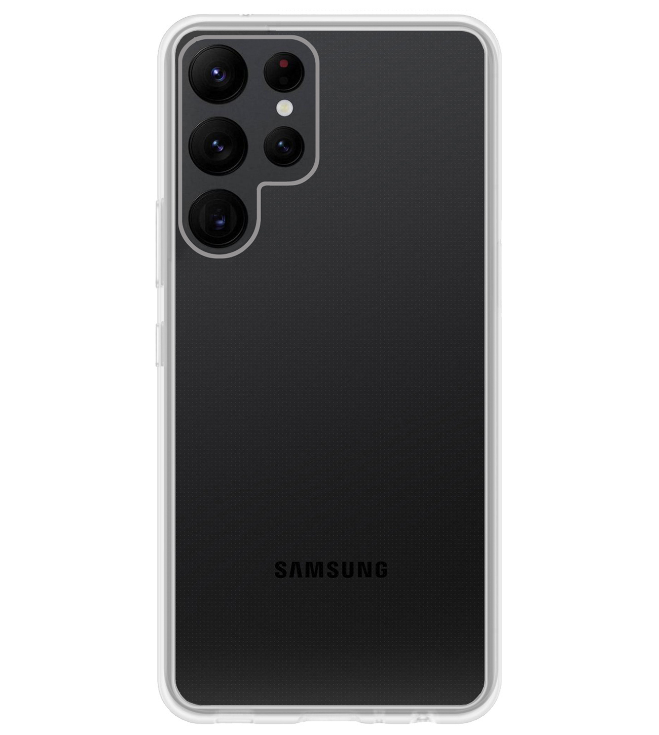 BASEY. Hoes Geschikt voor Samsung S23 Ultra Hoesje Siliconen Back Cover Case Met 2x Screenprotector - Hoesje Geschikt voor Samsung Galaxy S23 Ultra Hoes Cover Hoesje - Transparant