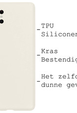 BASEY. Hoes Geschikt voor Samsung S23 Ultra Hoesje Siliconen Back Cover Case Met 2x Screenprotector - Hoesje Geschikt voor Samsung Galaxy S23 Ultra Hoes Cover Hoesje - Wit