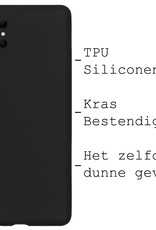 BASEY. Hoes Geschikt voor Samsung S23 Ultra Hoesje Siliconen Back Cover Case Met 2x Screenprotector - Hoesje Geschikt voor Samsung Galaxy S23 Ultra Hoes Cover Hoesje - Zwart