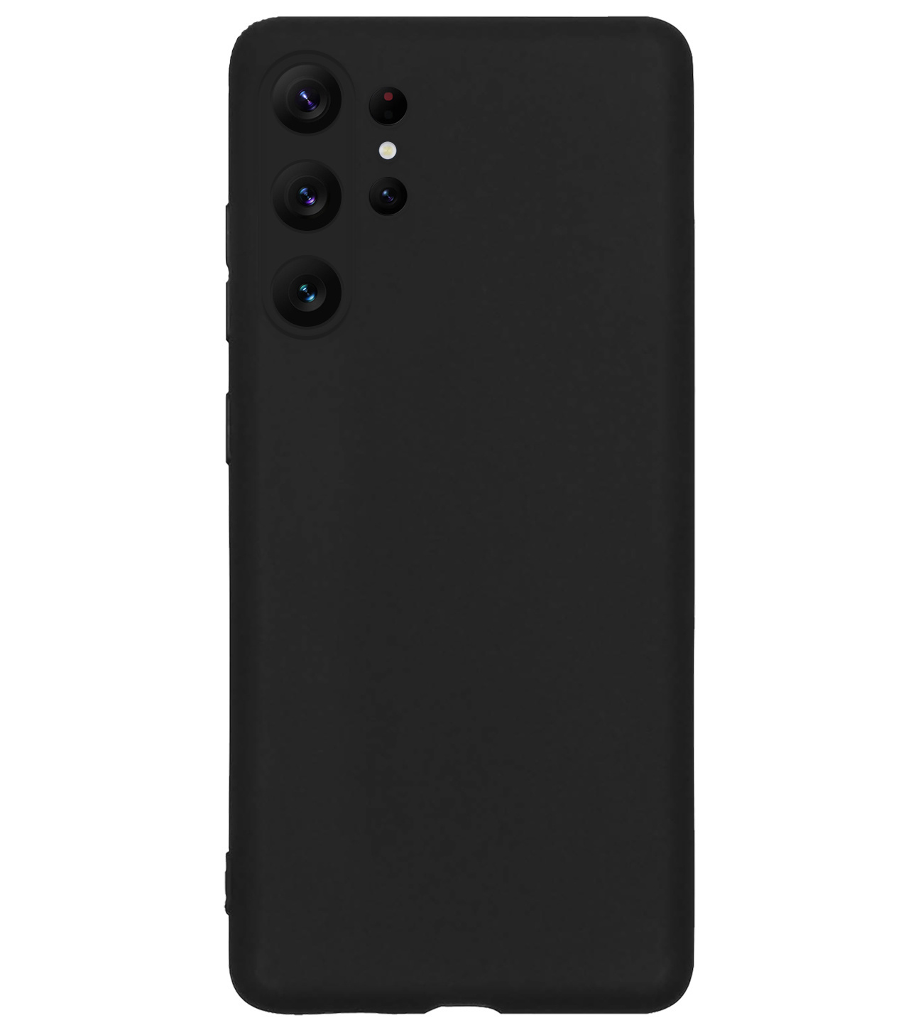 BASEY. Hoes Geschikt voor Samsung S23 Ultra Hoesje Siliconen Back Cover Case Met 2x Screenprotector - Hoesje Geschikt voor Samsung Galaxy S23 Ultra Hoes Cover Hoesje - Zwart