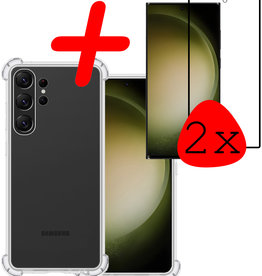 BASEY. BASEY. Samsung Galaxy S23 Ultra Hoesje Shockproof Met 2x Screenprotector