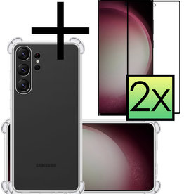 NoXx NoXx Samsung Galaxy S23 Ultra Hoesje Shockproof Met 2x Screenprotector