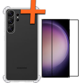 Nomfy Nomfy Samsung Galaxy S23 Ultra Hoesje Shockproof Met Screenprotector