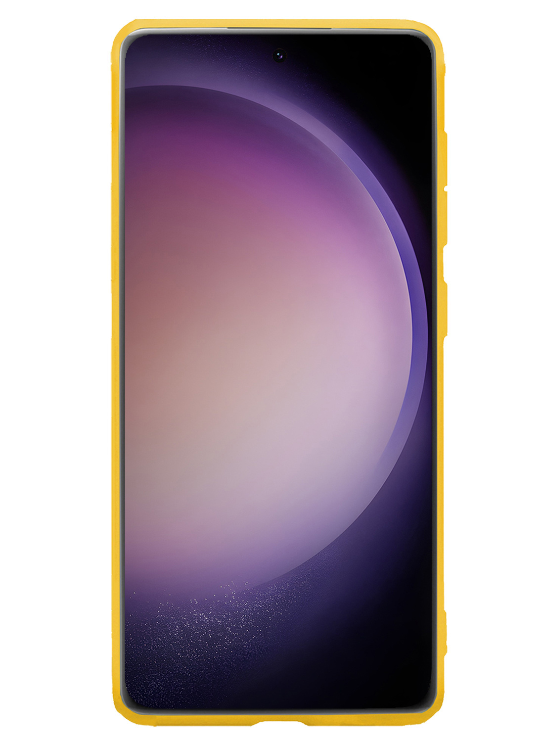 Nomfy Hoesje Geschikt voor Samsung S23 Ultra Hoesje Siliconen Cover Case Met Screenprotector - Hoes Geschikt voor Samsung Galaxy S23 Ultra Hoes Back Case - Geel