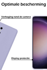 Nomfy Hoesje Geschikt voor Samsung S23 Ultra Hoesje Siliconen Cover Case Met Screenprotector - Hoes Geschikt voor Samsung Galaxy S23 Ultra Hoes Back Case - Lila