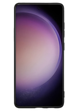 Nomfy Hoesje Geschikt voor Samsung S23 Ultra Hoesje Siliconen Cover Case Met Screenprotector - Hoes Geschikt voor Samsung Galaxy S23 Ultra Hoes Back Case - Zwart