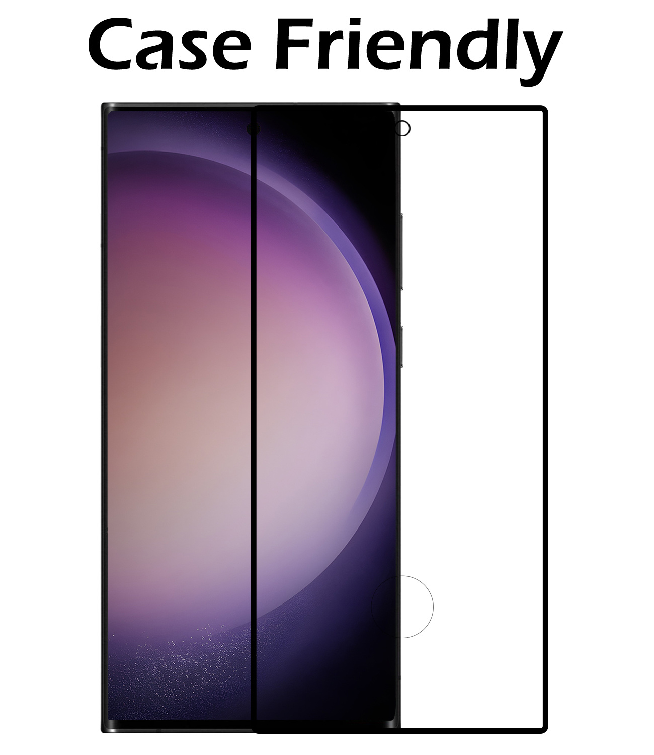 Nomfy Hoesje Geschikt voor Samsung S23 Ultra Hoesje Siliconen Cover Case Met 2x Screenprotector - Hoes Geschikt voor Samsung Galaxy S23 Ultra Hoes Back Case - Wit