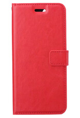 BASEY. Hoes Geschikt voor OPPO A17 Hoesje Bookcase Hoes Flip Case Book Cover - Hoesje Geschikt voor OPPO A17 Hoes Book Case Hoesje - Rood