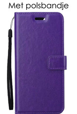 NoXx Hoes Geschikt voor OPPO A17 Hoesje Book Case Hoes Flip Cover Wallet Bookcase - Paars