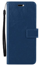 Nomfy Hoesje Geschikt voor OPPO A17 Hoes Bookcase Flipcase Book Cover - Hoes Geschikt voor OPPO A17 Hoesje Book Case - Donkerblauw