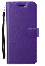Nomfy Hoesje Geschikt voor OPPO A17 Hoes Bookcase Flipcase Book Cover - Hoes Geschikt voor OPPO A17 Hoesje Book Case - Paars