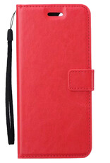 Nomfy Hoesje Geschikt voor OPPO A17 Hoes Bookcase Flipcase Book Cover - Hoes Geschikt voor OPPO A17 Hoesje Book Case - Rood