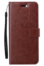 Nomfy Hoesje Geschikt voor OPPO A57s Hoes Bookcase Flipcase Book Cover - Hoes Geschikt voor OPPO A57s Hoesje Book Case - Bruin