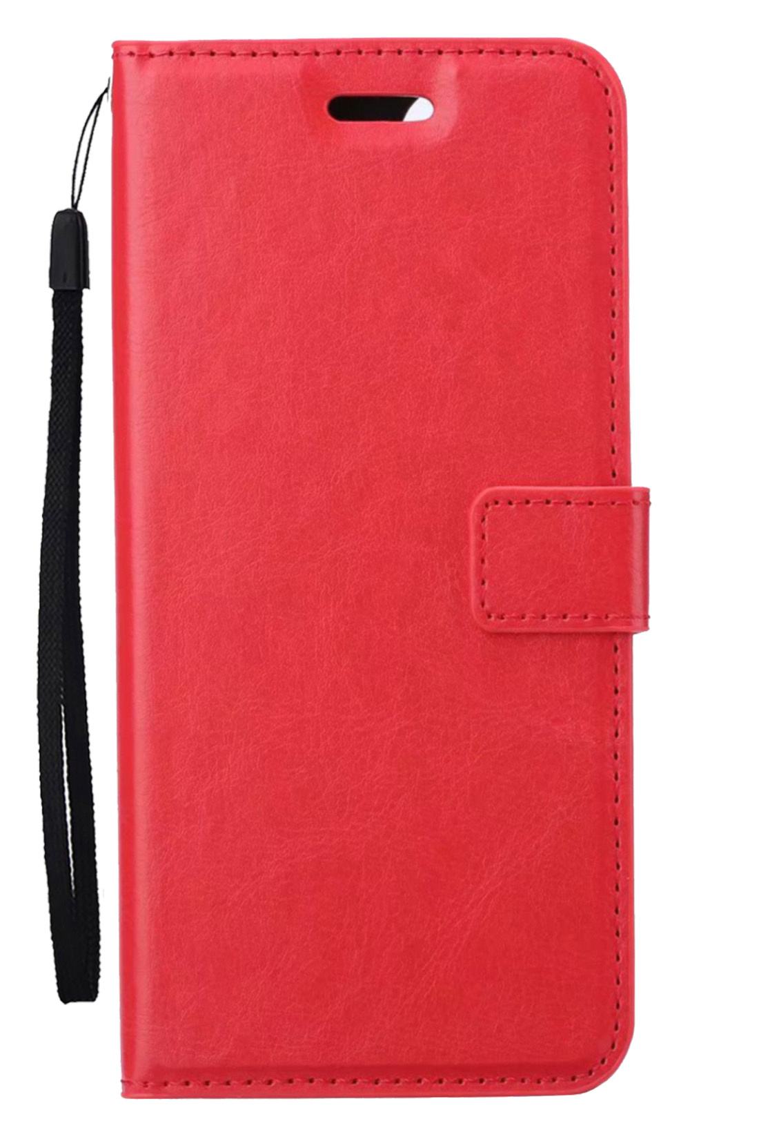 Nomfy Hoesje Geschikt voor OPPO A57s Hoes Bookcase Flipcase Book Cover - Hoes Geschikt voor OPPO A57s Hoesje Book Case - Rood