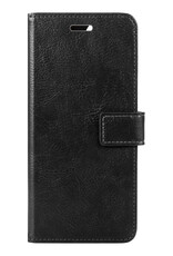 BASEY. Hoes Geschikt voor OPPO A57 Hoesje Bookcase Hoes Flip Case Book Cover - Hoesje Geschikt voor OPPO A57 Hoes Book Case Hoesje - Zwart