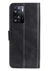 BASEY. Hoes Geschikt voor OPPO A57 Hoesje Bookcase Hoes Flip Case Book Cover - Hoesje Geschikt voor OPPO A57 Hoes Book Case Hoesje - Zwart