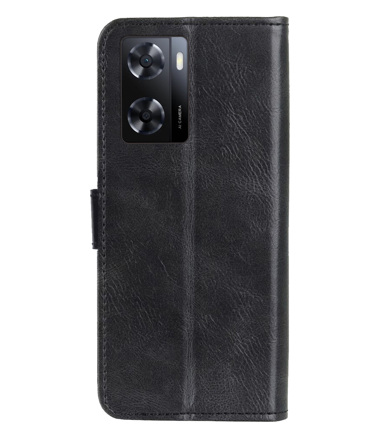 BASEY. Hoes Geschikt voor OPPO A57 Hoesje Bookcase Hoes Flip Case Book Cover - Hoesje Geschikt voor OPPO A57 Hoes Book Case Hoesje - Zwart