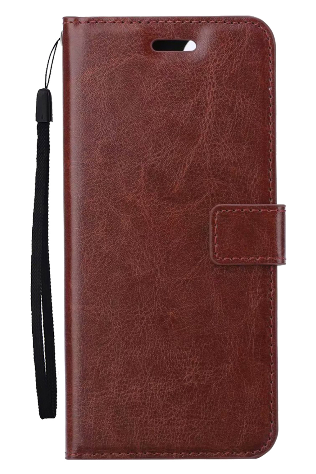 Nomfy Hoesje Geschikt voor OPPO A57 Hoes Bookcase Flipcase Book Cover - Hoes Geschikt voor OPPO A57 Hoesje Book Case - Bruin