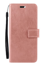 Nomfy Hoesje Geschikt voor OPPO A57 Hoes Bookcase Flipcase Book Cover - Hoes Geschikt voor OPPO A57 Hoesje Book Case - Rosé goud