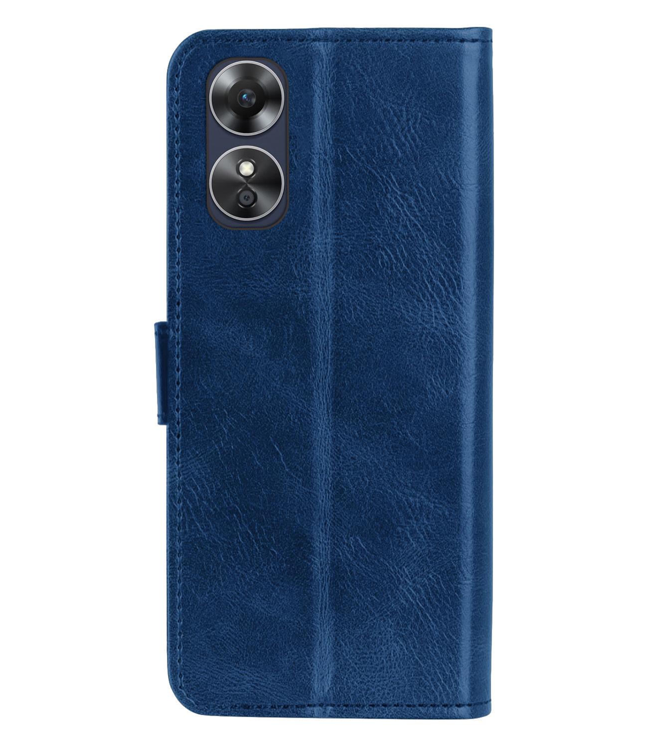 OPPO A17 Hoesje Book Case Hoes Flip Cover Bookcase Met Screenprotector - Donkerblauw