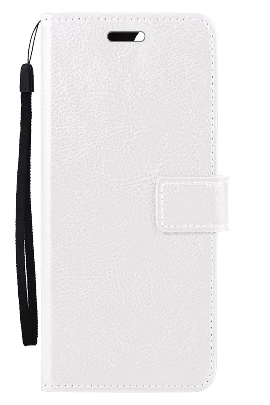 Nomfy Hoesje Geschikt voor OPPO A17 Hoes Bookcase Flipcase Book Cover Met Screenprotector - Hoes Geschikt voor OPPO A17 Hoesje Book Case - Wit