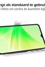 Nomfy Hoesje Geschikt voor OPPO A57s Hoes Bookcase Flipcase Book Cover Met Screenprotector - Hoes Geschikt voor OPPO A57s Hoesje Book Case - Wit