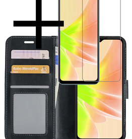 NoXx NoXx OPPO A57 Hoesje Bookcase Zwart Met Screenprotector
