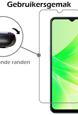 Nomfy Hoesje Geschikt voor OPPO A57s Hoes Bookcase Flipcase Book Cover Met 2x Screenprotector - Hoes Geschikt voor OPPO A57s Hoesje Book Case - Turquoise