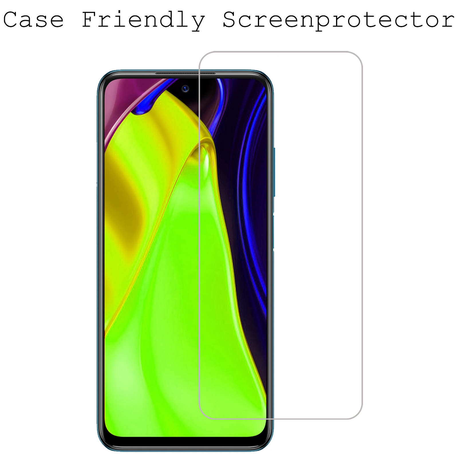BASEY. Screenprotector Geschikt voor Poco M3 Pro Screenprotector Tempered Glass - Screenprotector Geschikt voor Xiaomi Poco M3 Pro Beschermglas Screen Protector Glas - 2 Stuks