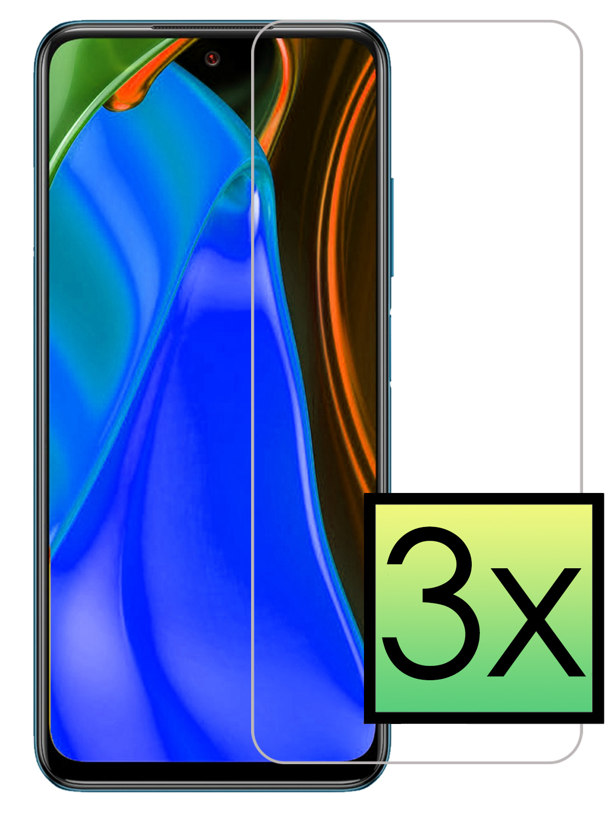NoXx Xiaomi Poco M3 Pro 5G Screenprotector Tempered Glass Gehard Glas Beschermglas - 3x