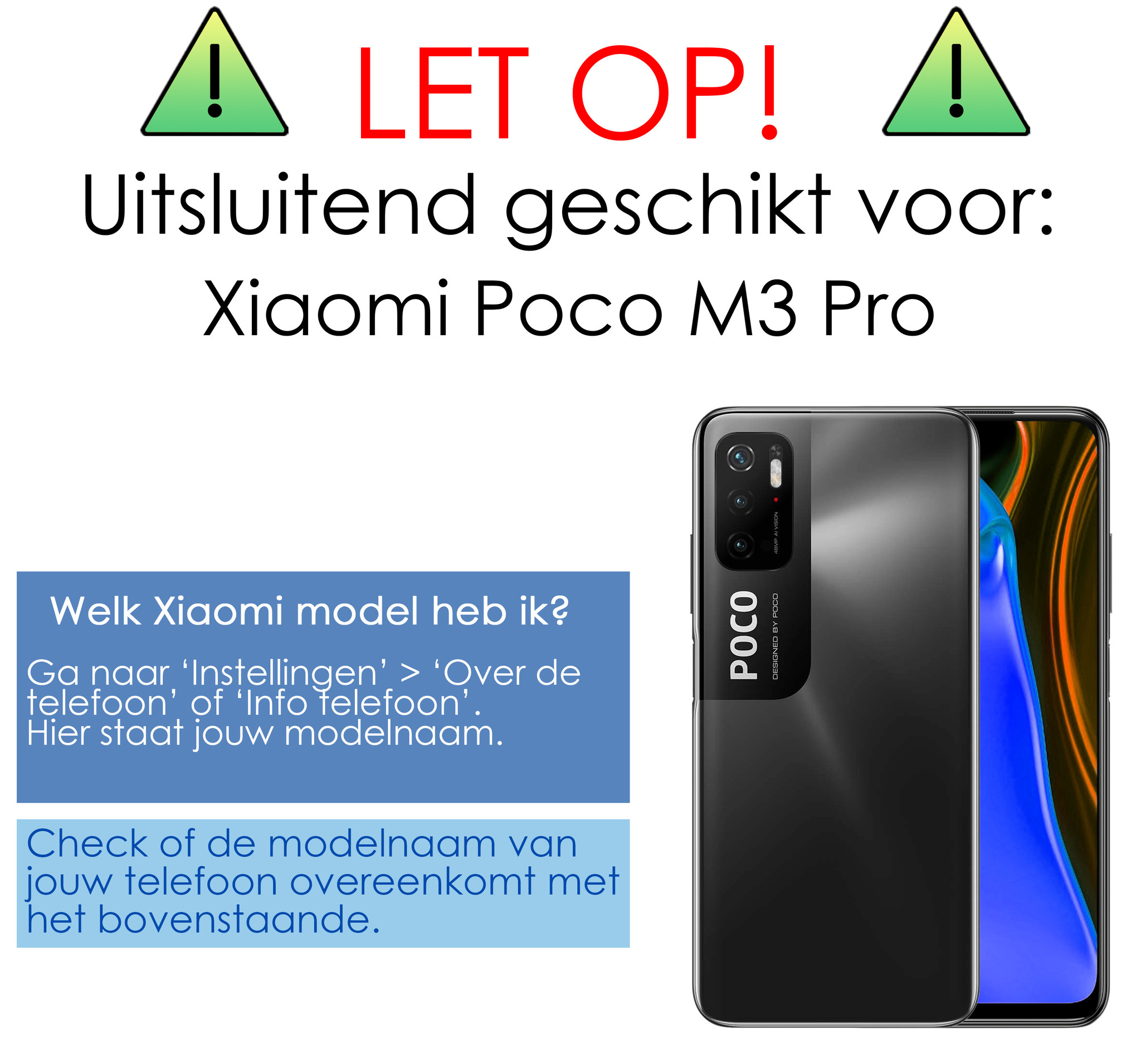 NoXx Xiaomi Poco M3 Pro 5G Screenprotector Tempered Glass Gehard Glas Beschermglas - 3x