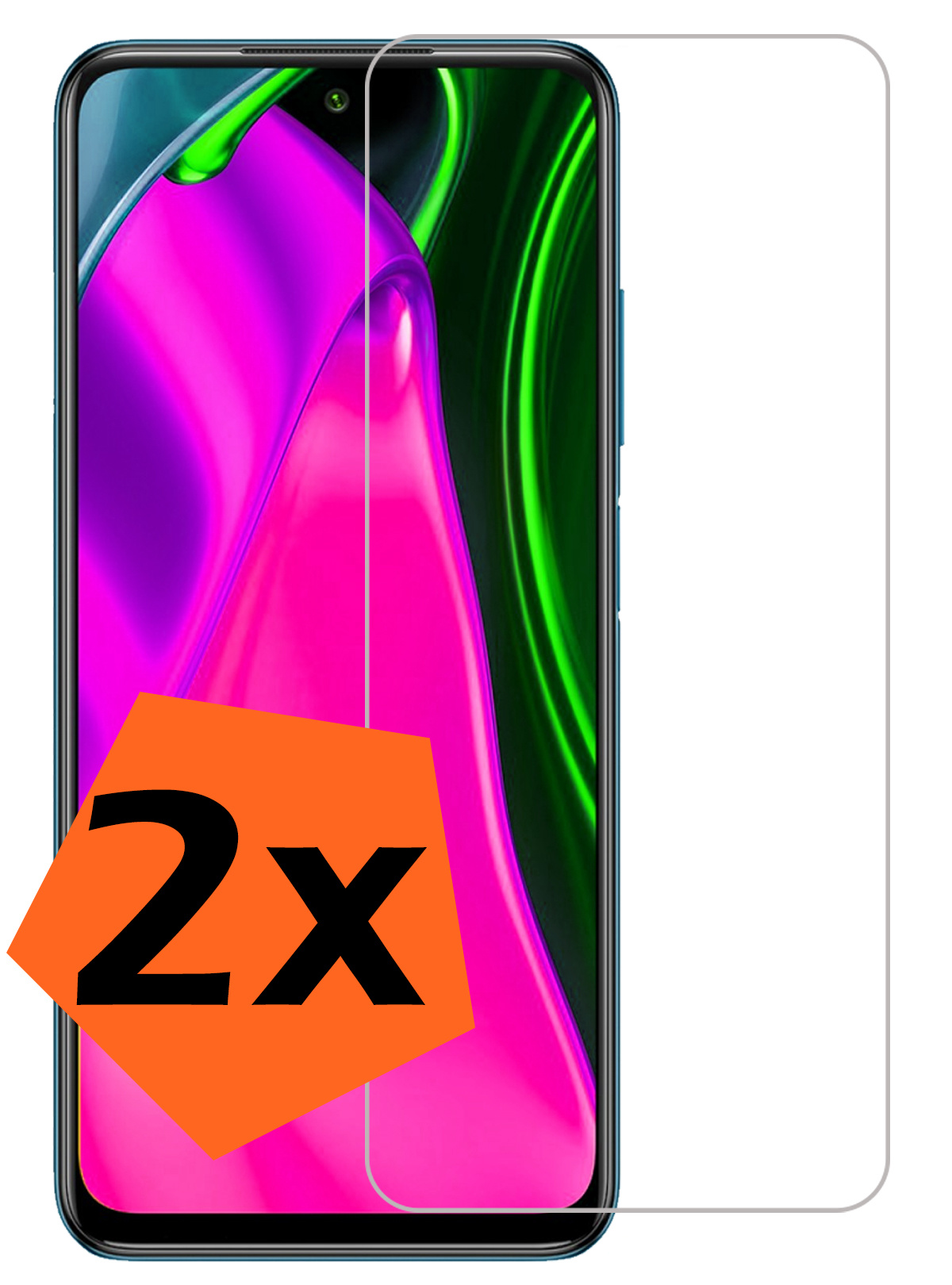 Nomfy Screenprotector Geschikt voor Poco M3 Pro Screenprotector Bescherm Glas Tempered Glass - Screenprotector Geschikt voor Xiaomi Poco M3 Pro Screen Protector - 2 PACK