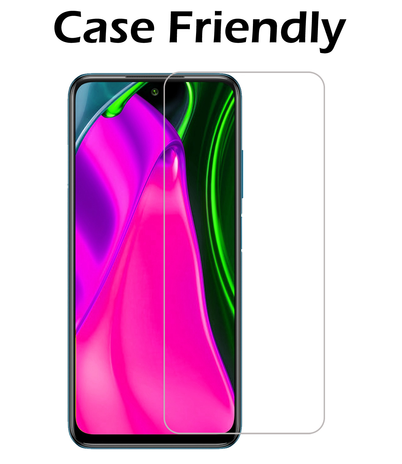Nomfy Screenprotector Geschikt voor Poco M3 Pro Screenprotector Bescherm Glas Tempered Glass - Screenprotector Geschikt voor Xiaomi Poco M3 Pro Screen Protector - 2 PACK