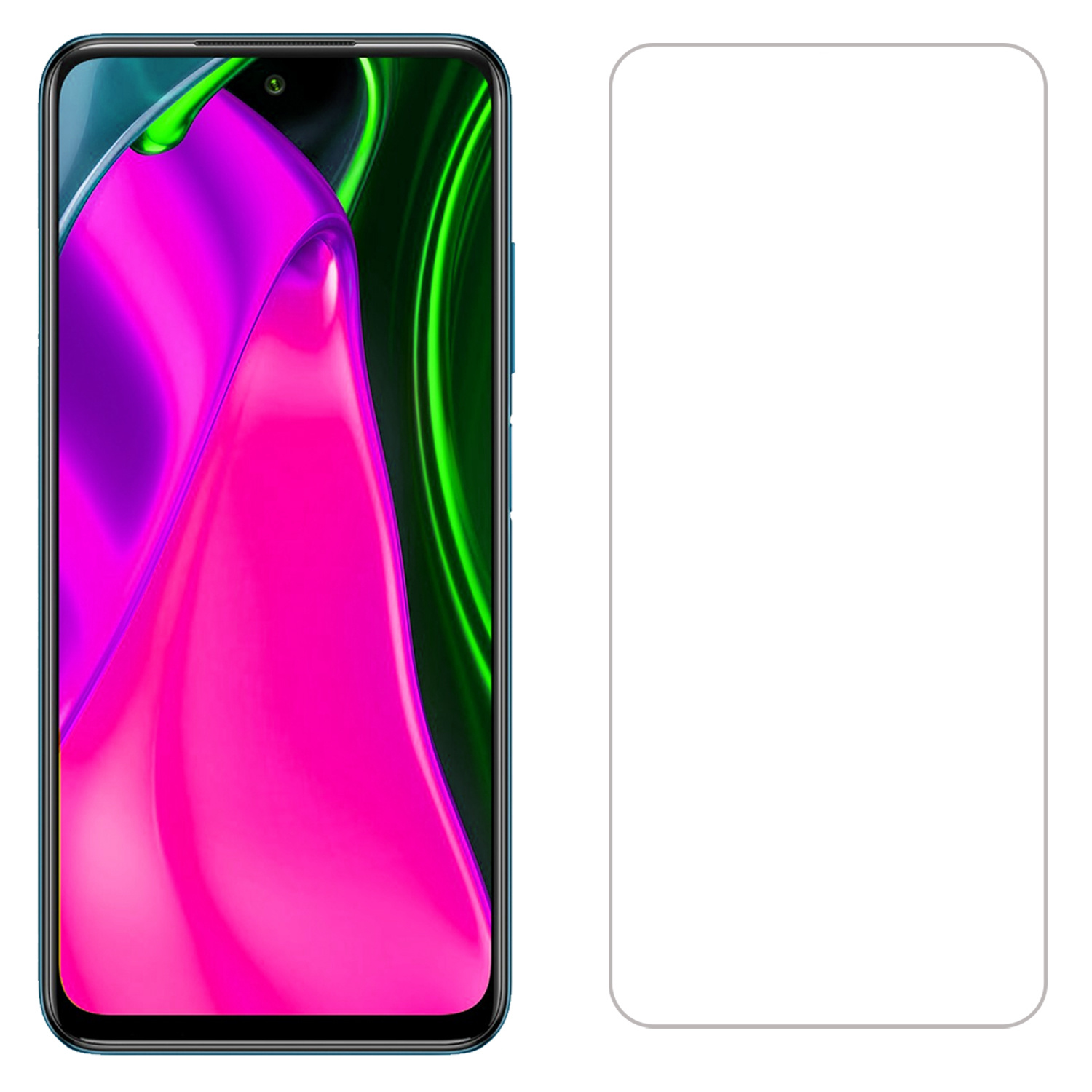 Nomfy Screenprotector Geschikt voor Poco M3 Pro Screenprotector Bescherm Glas Tempered Glass - Screenprotector Geschikt voor Xiaomi Poco M3 Pro Screen Protector - 2 PACK